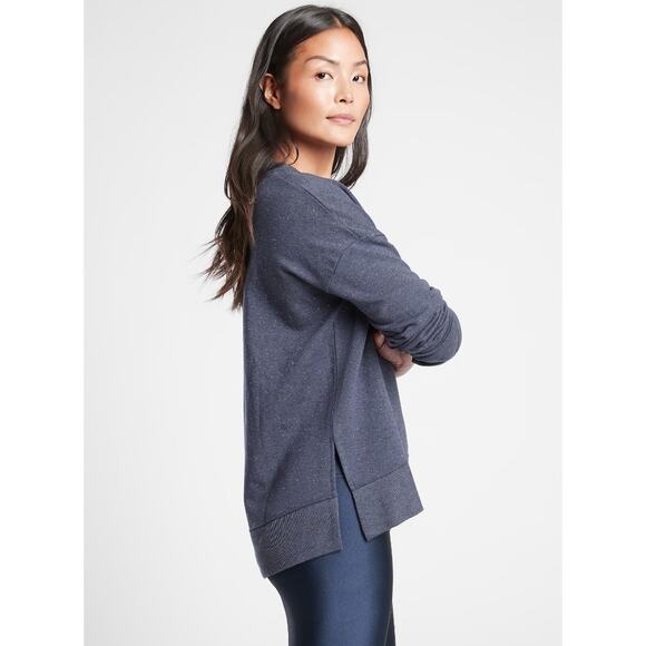 NEW Athleta Balance Pullover Navy Blue Multi Nap Size Small Tall Athleisure - Picture 10 of 11